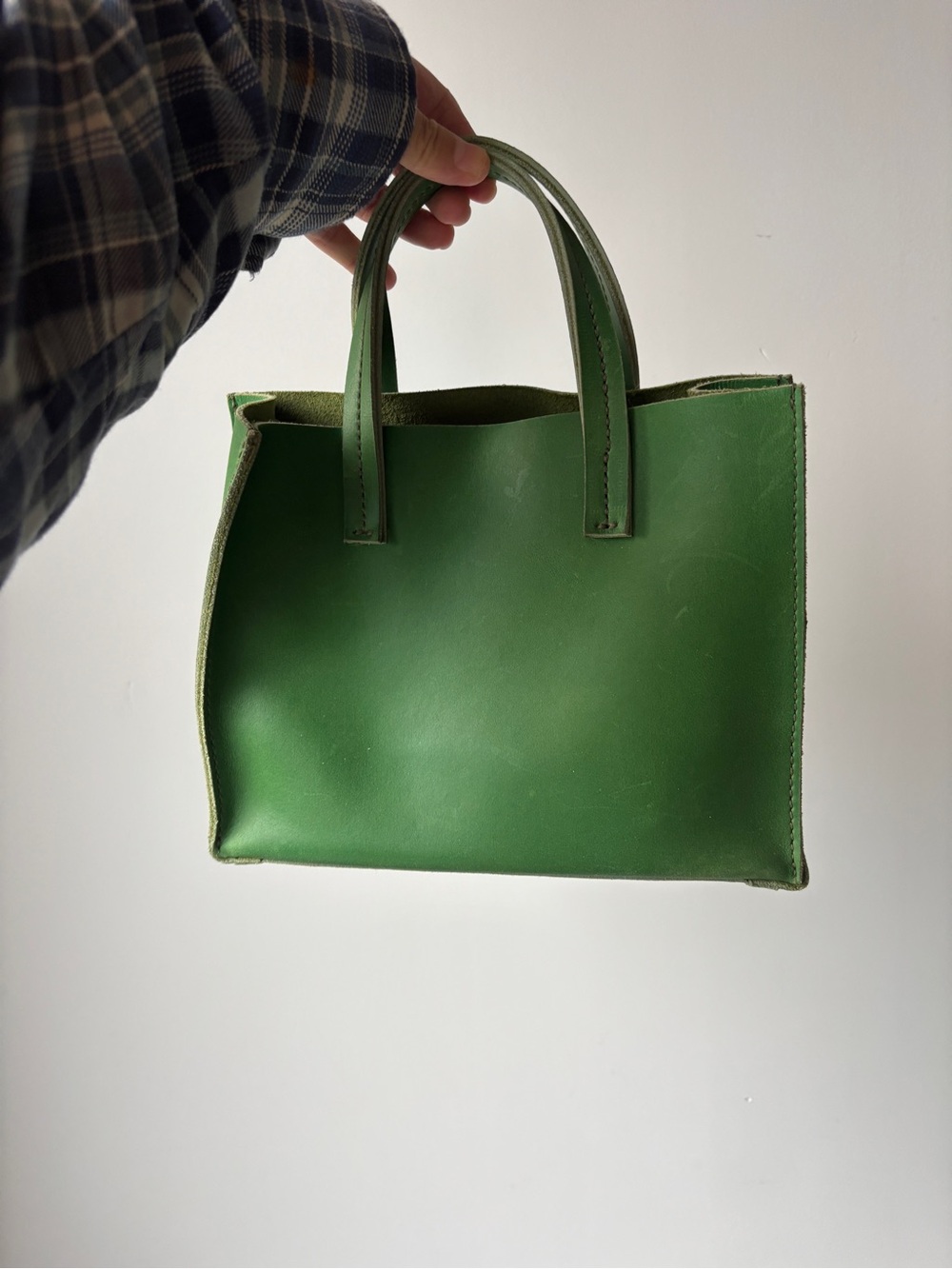 Parker Clay Avila Green Leather Mini Tote Bag